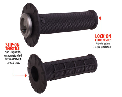 UNIVERSAL Lock-On Gripset:  HALF-WAFFLE MX